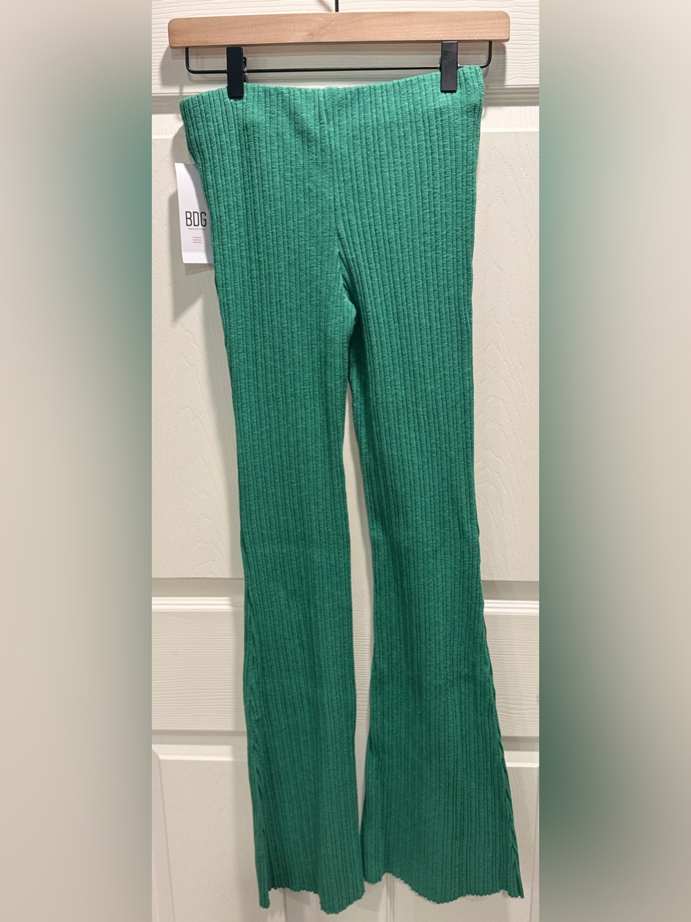 BDG Urban Outfitters Ribbed Flare Pants Green Size Small NWT Y2K - Picture 6 of 10